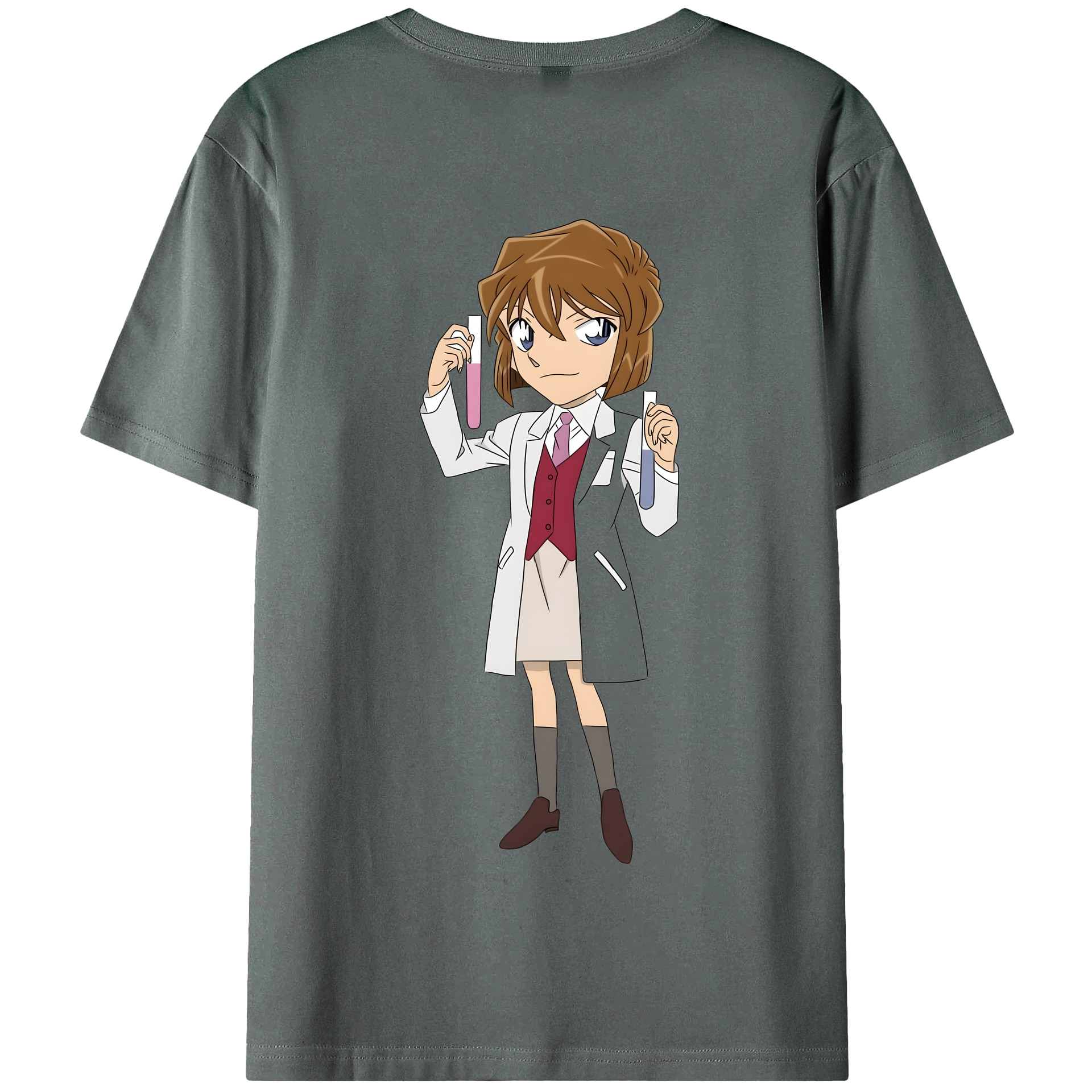 （画像用） 名探偵コナン 灰原 哀 はいばら あい Detective Conan Anita Hailey、Vi Graythorn Haibara Ai 綿100％半袖Tシャツ（背面プリント）